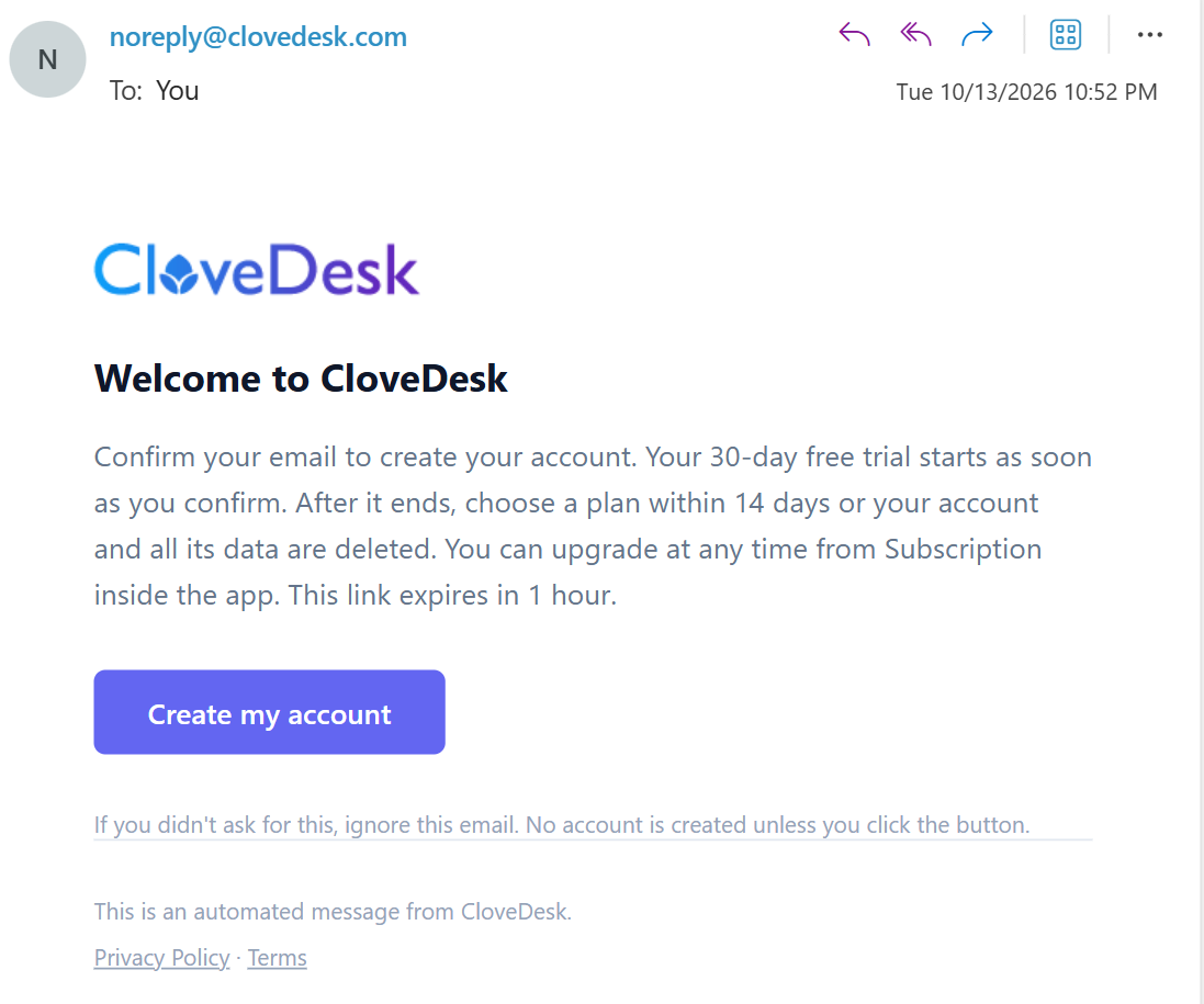 signup on client portal