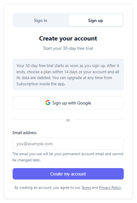 client portal signup