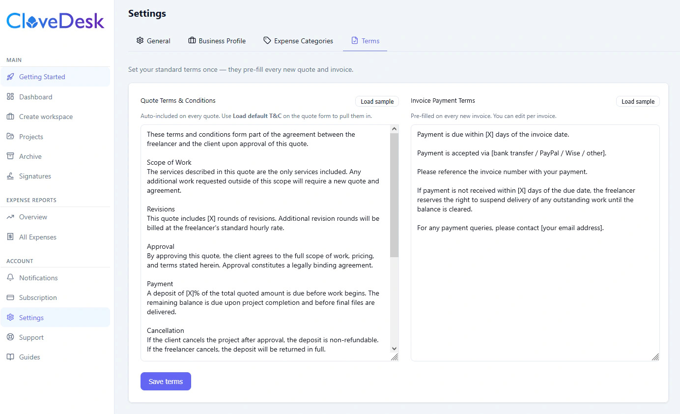 client portal terms